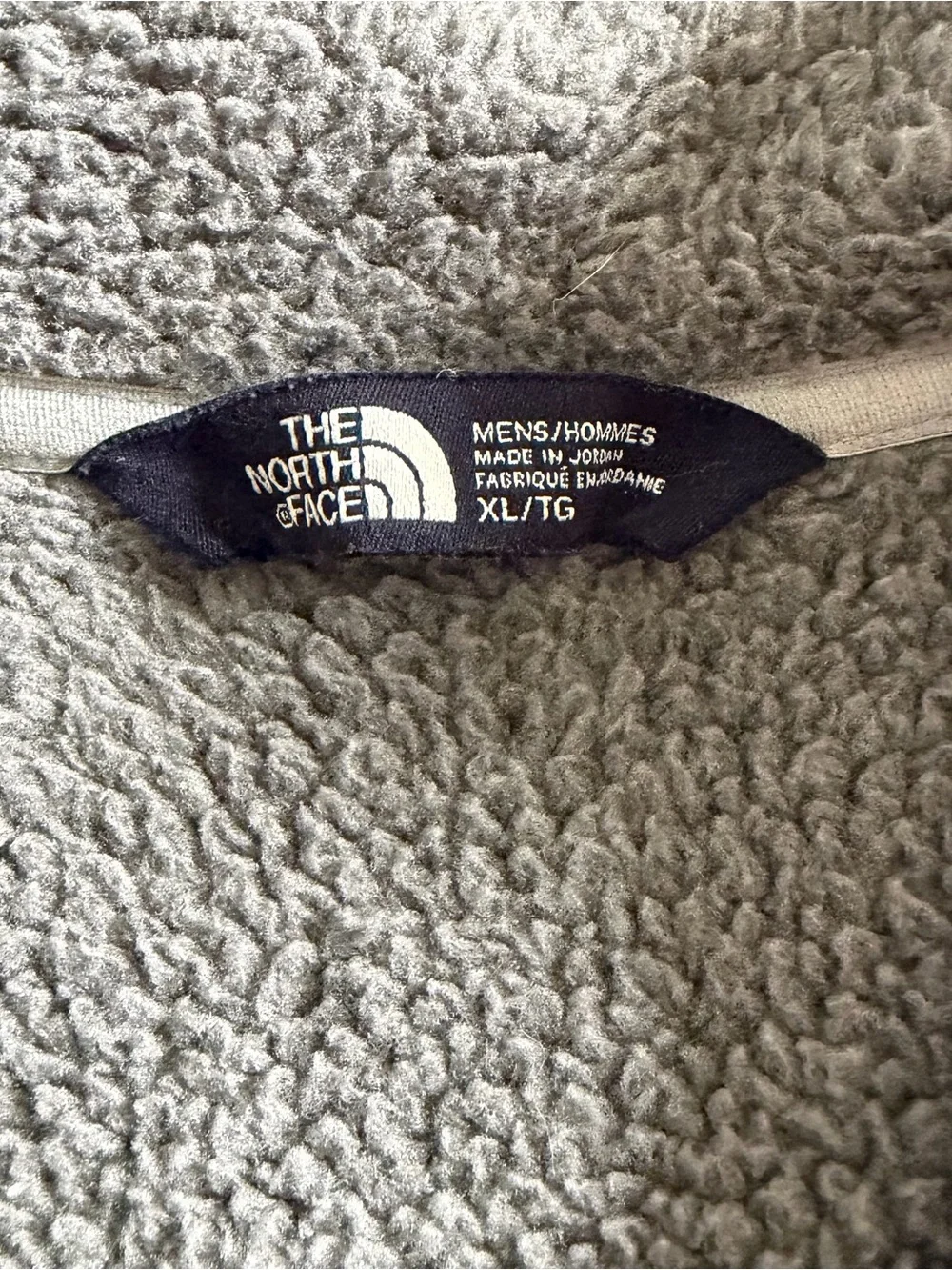 The North Face Mens Gordon Lyons Full Zip Hoodie Grey Heather Fleece Jacket XL